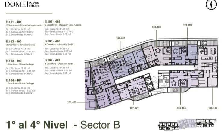 Imagen de la unidad DOME Puertos del Lago – 3 ambientes – Ref. 2165876