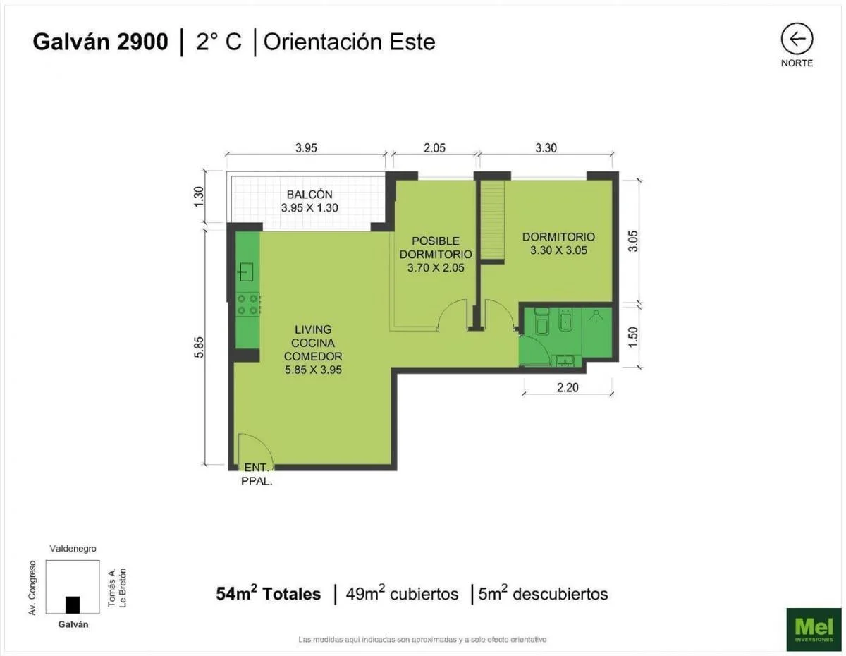 Imagen de la propiedad 2 ambientes ZP 2170285