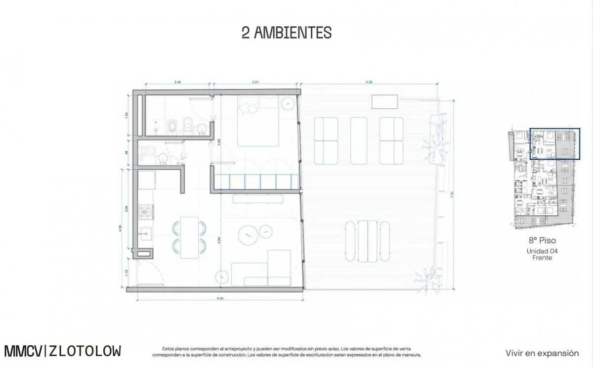 Imagen de la propiedad 2 ambientes ZP 2167675