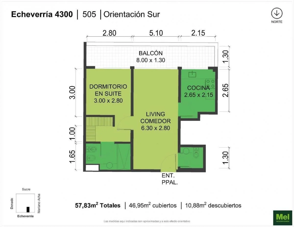 Imagen de la propiedad Echeverría 4374 – 2 ambientes – Ref. 2170597