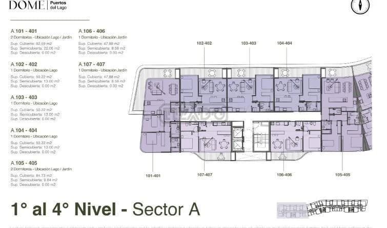 Imagen de la unidad DOME Puertos del Lago – 2 ambientes – Ref. 2165860