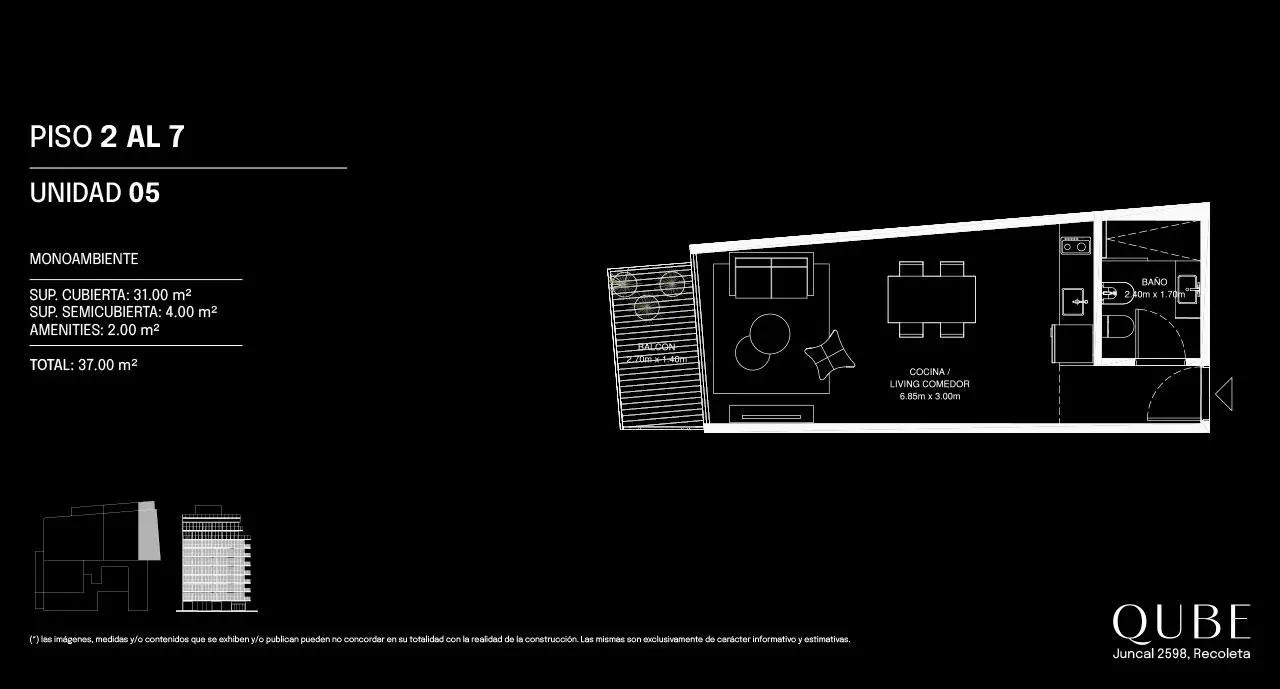 Imagen de la propiedad Juncal 2598 - 405