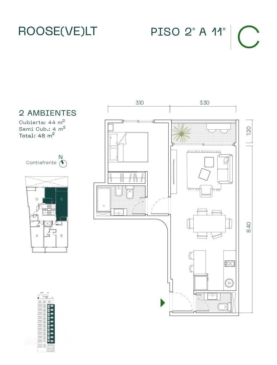 Imagen de la propiedad Roosevelt 2430 – 2 ambientes – Ref. 2166860