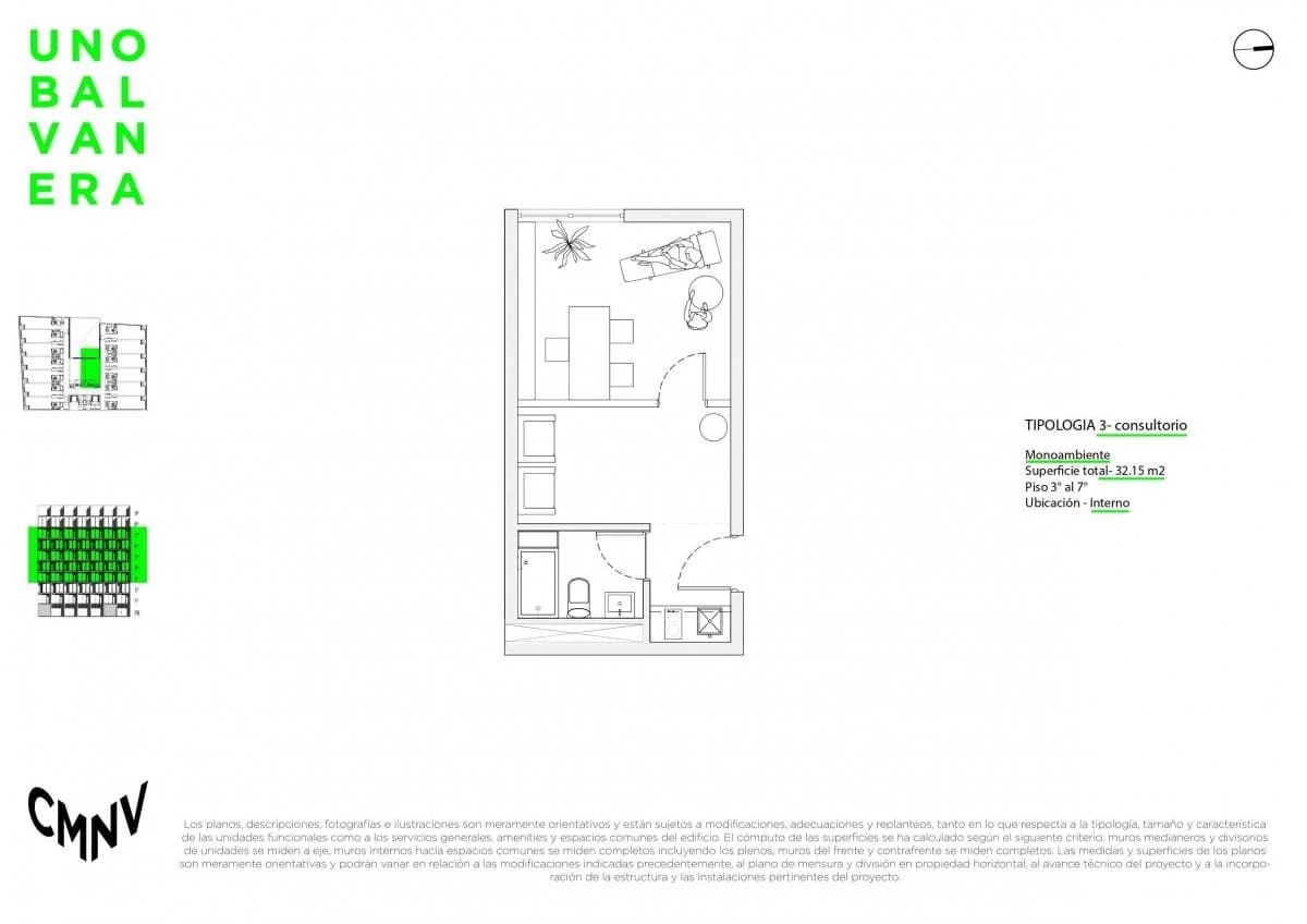 Imagen de la propiedad UNO Balvanera – 1 ambiente – Piso 5 – Ref. 2156626