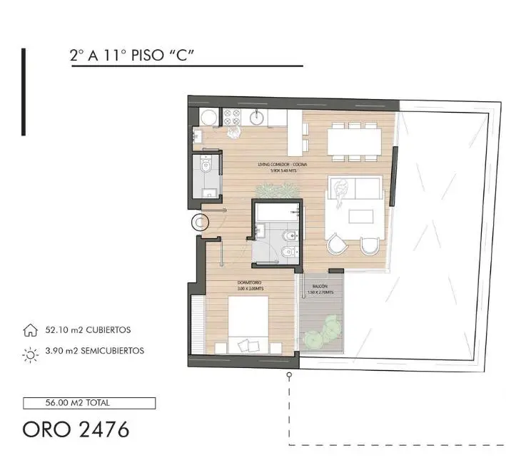 Imagen de la propiedad Oro 2476 - 6C