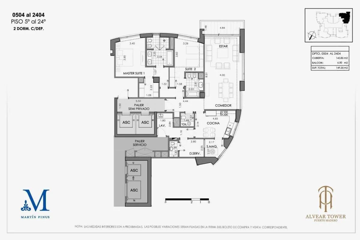 Imagen de la propiedad Alvear Tower – 3 ambientes – Ref. 2158779