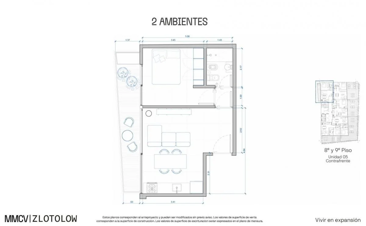 Imagen de la propiedad 1 ambientes ZP 2167643