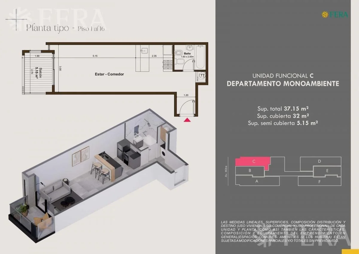 Imagen de la propiedad 1 ambientes ZP 2156878
