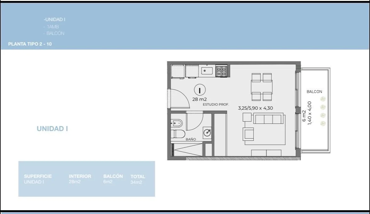 Imagen de la propiedad 1 ambientes ZP 2299921