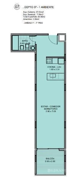 Imagen de la propiedad 1 ambientes ZP 2159401