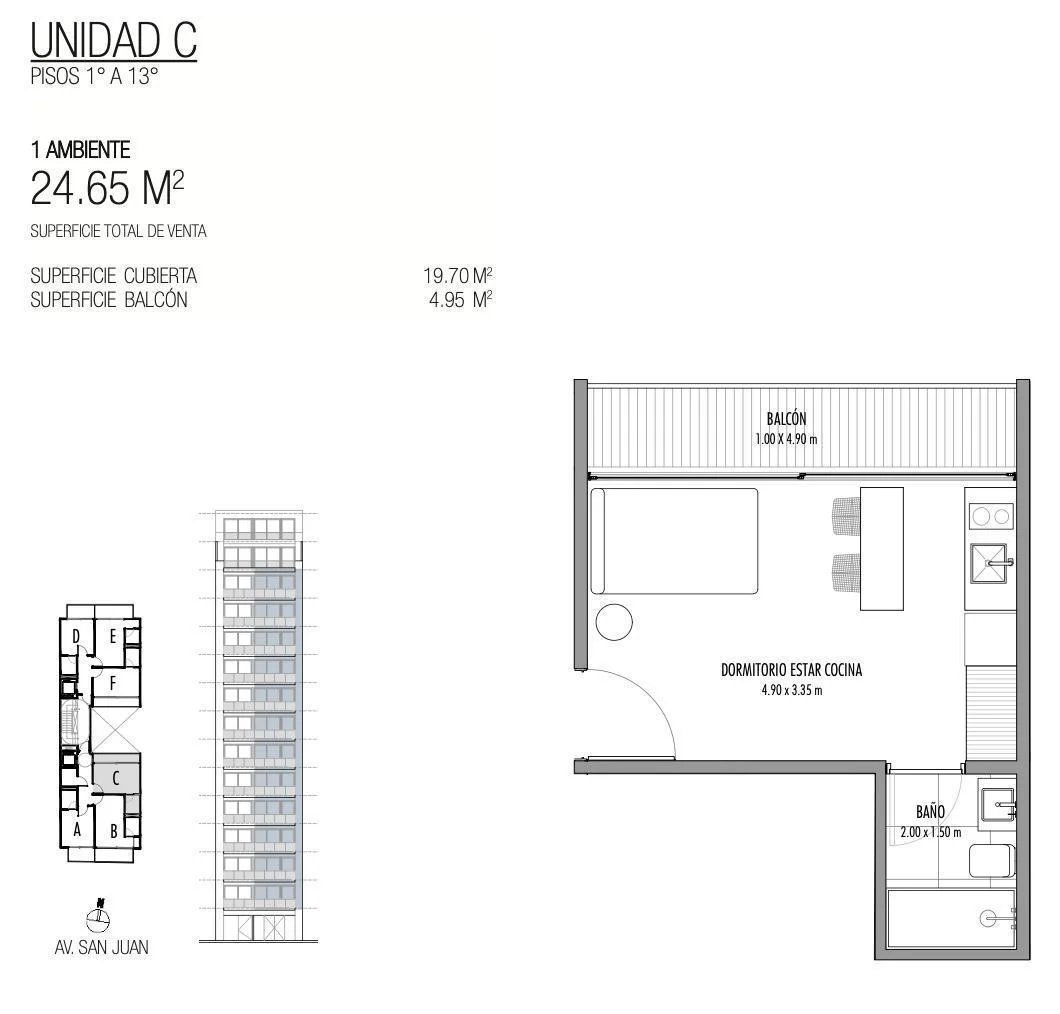 Imagen de la propiedad 1 ambientes ZP 2173771