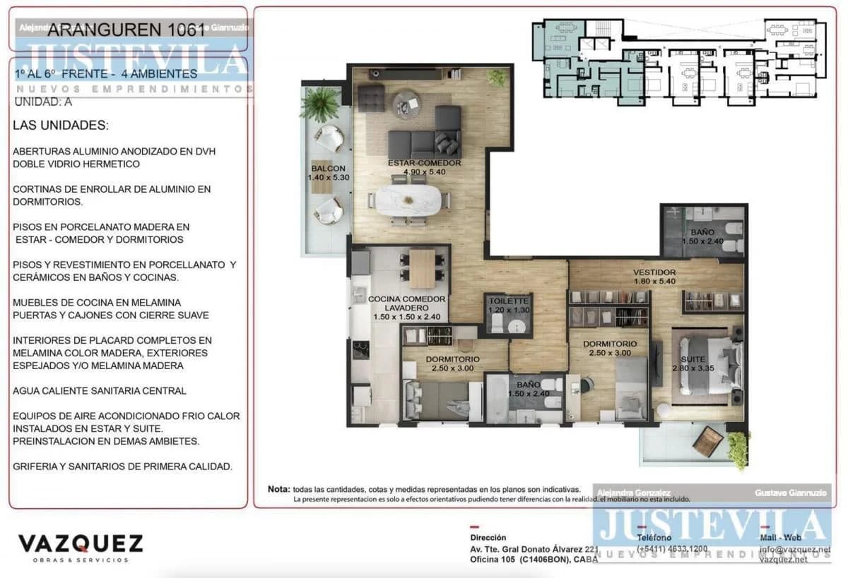 Imagen de la propiedad Aranguren 1061 – 4 ambientes – Ref. 2174419