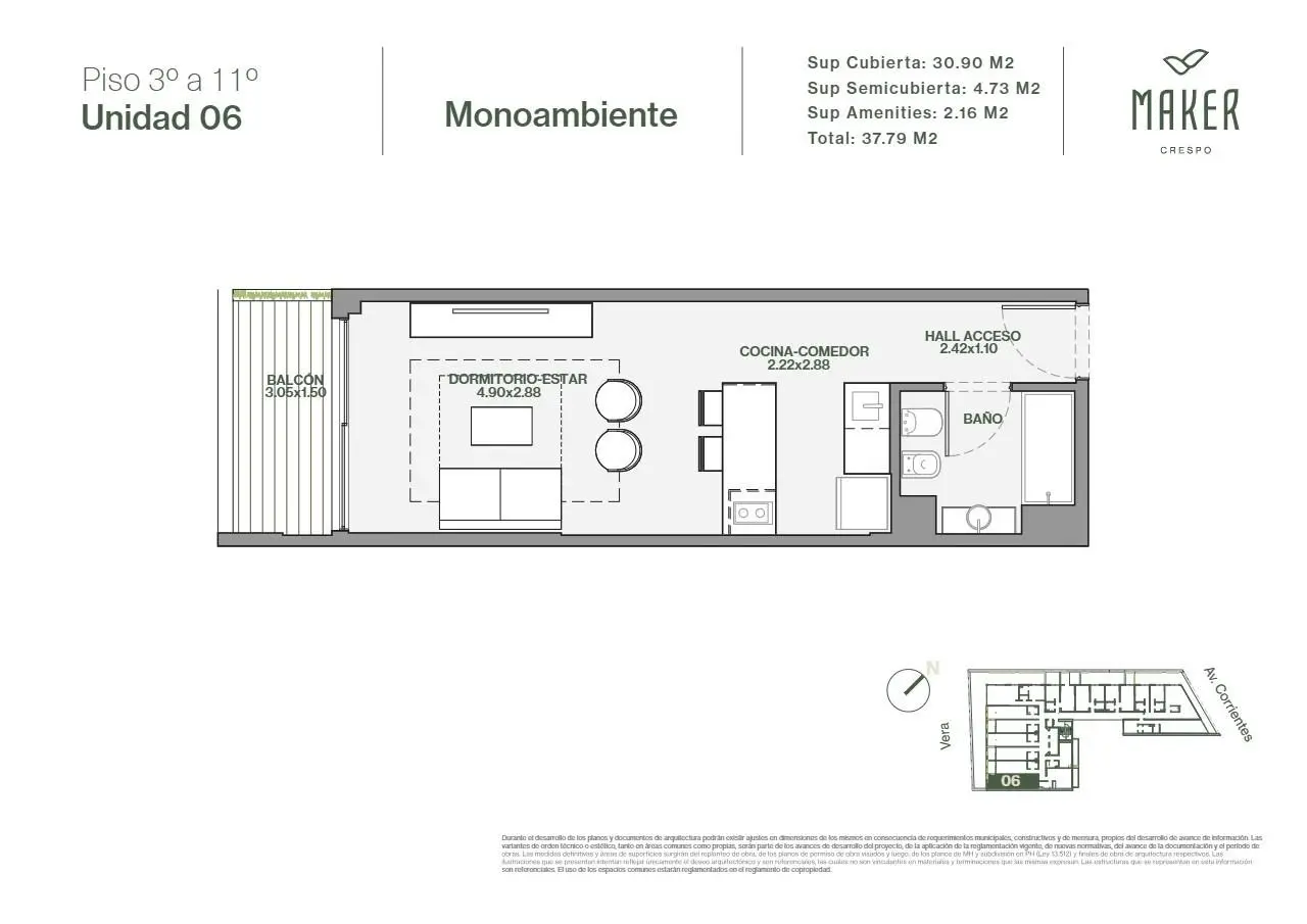 Imagen de la propiedad Av. Corrientes 4880 - 606