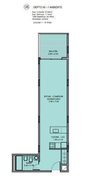 Imagen de la propiedad 1 ambientes ZP 2159400