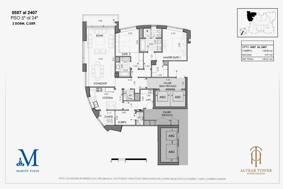 Imagen de la propiedad Alvear Tower – 3 ambientes – Ref. 2158776