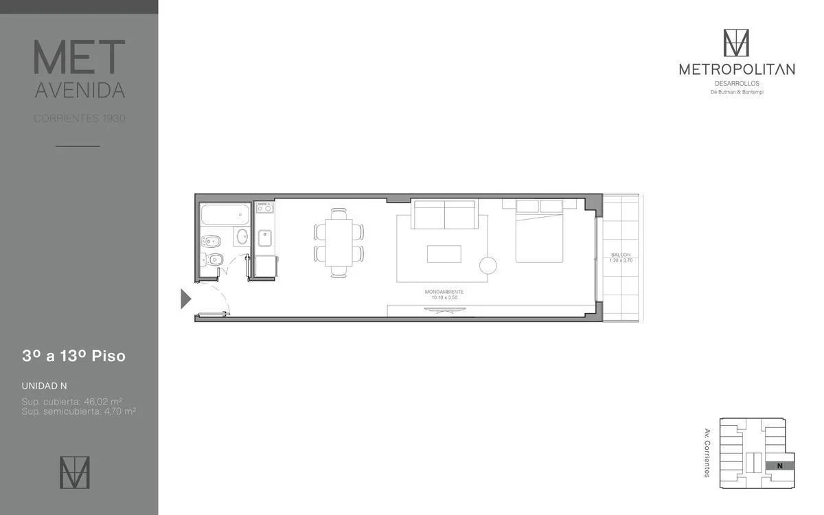 Imagen de la propiedad 1 ambientes ZP 2173035