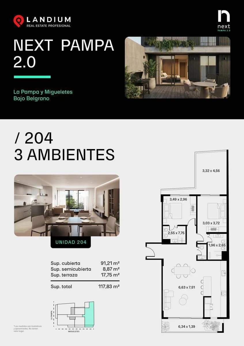 Imagen de la propiedad Next Pampa 2.0 – 3 ambientes – Ref. 2173499