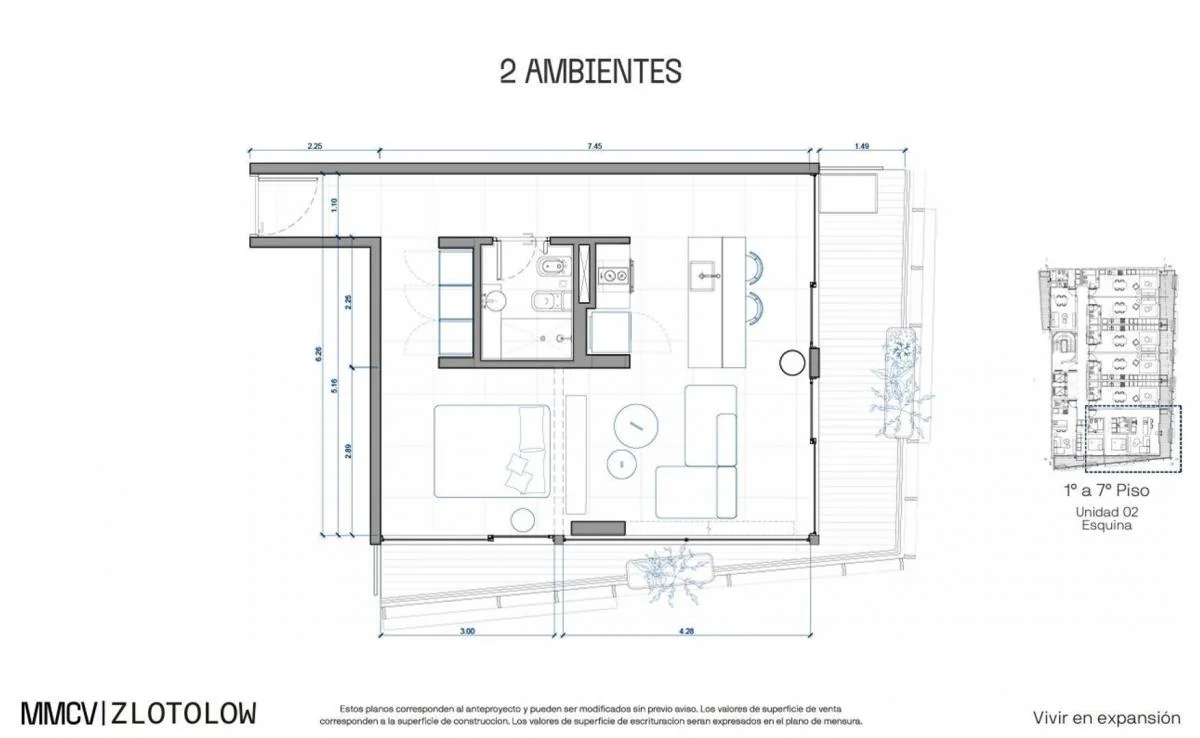 Imagen de la propiedad 2 ambientes ZP 2167676