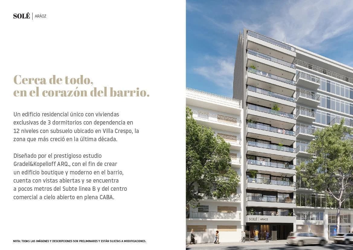 Imagen de la propiedad SOLE Aráoz – 4 ambientes – Ref. 2166922