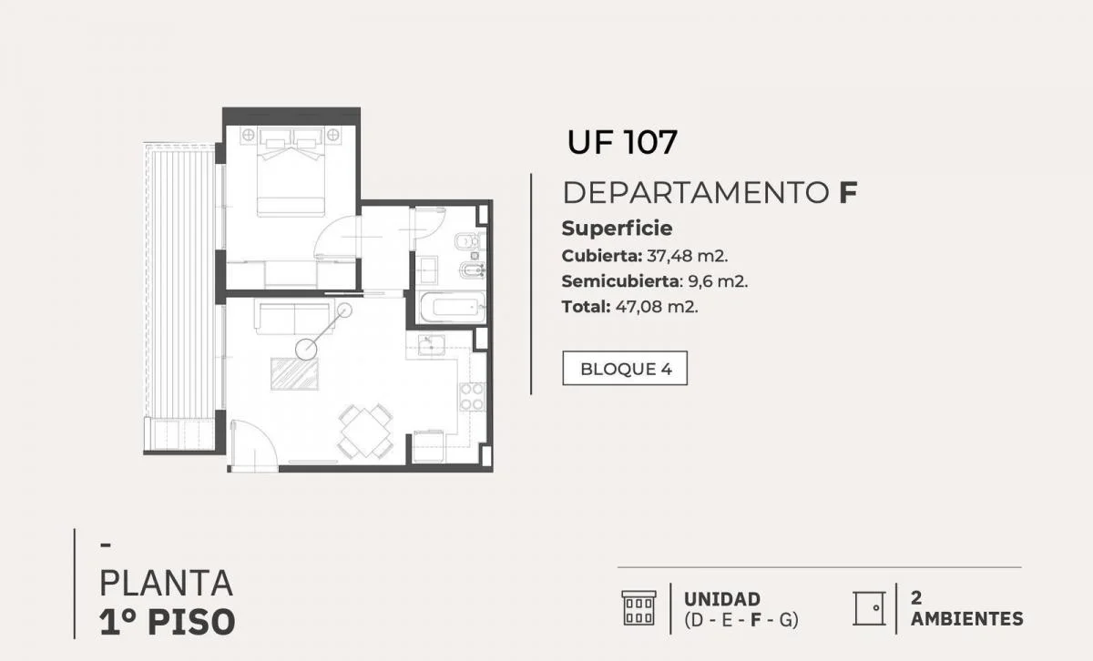 Imagen de la propiedad Highline Caballito – 2 ambientes – Ref. 2164945
