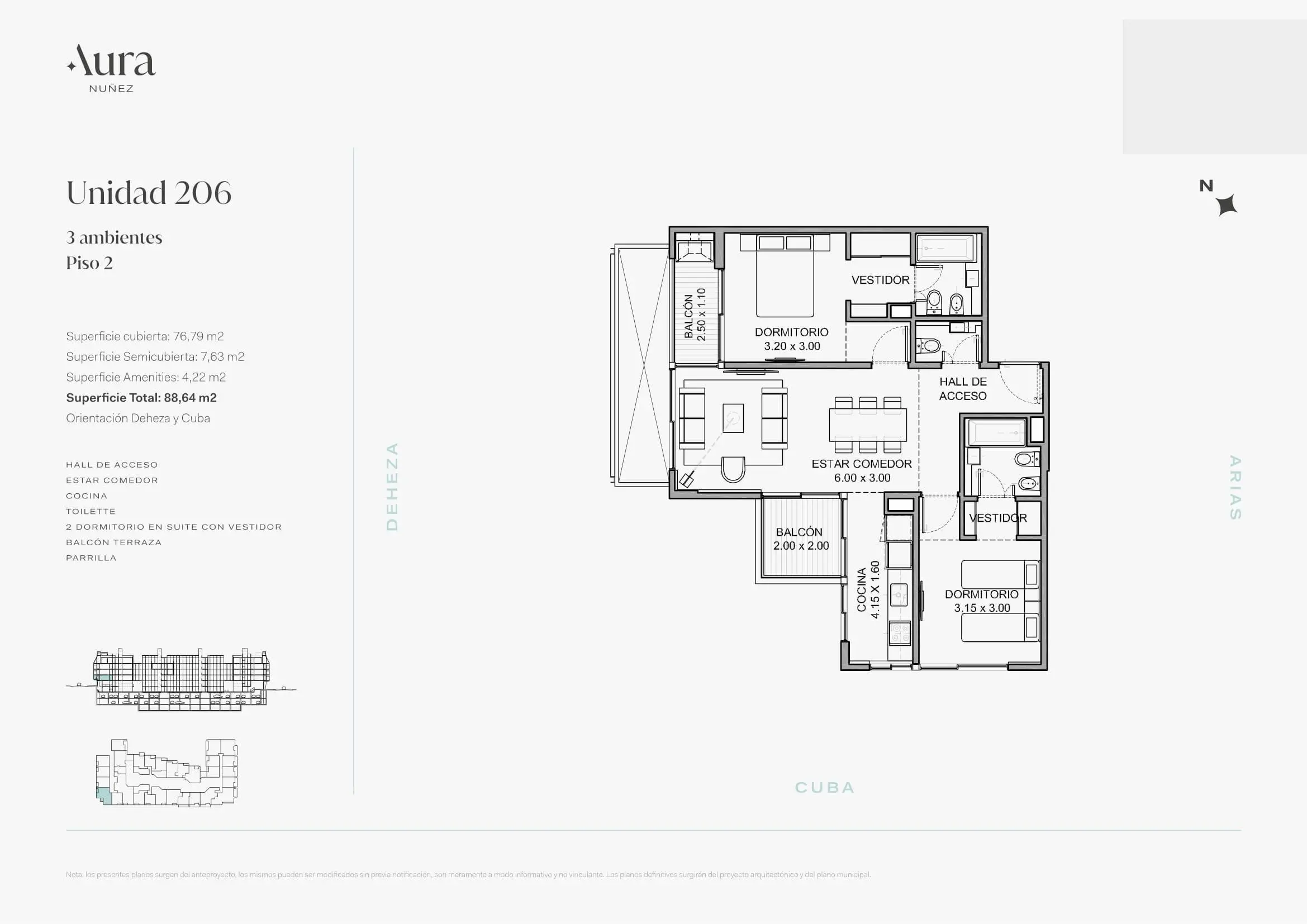 Imagen de la propiedad AURA NUÑEZ | Unidad 206