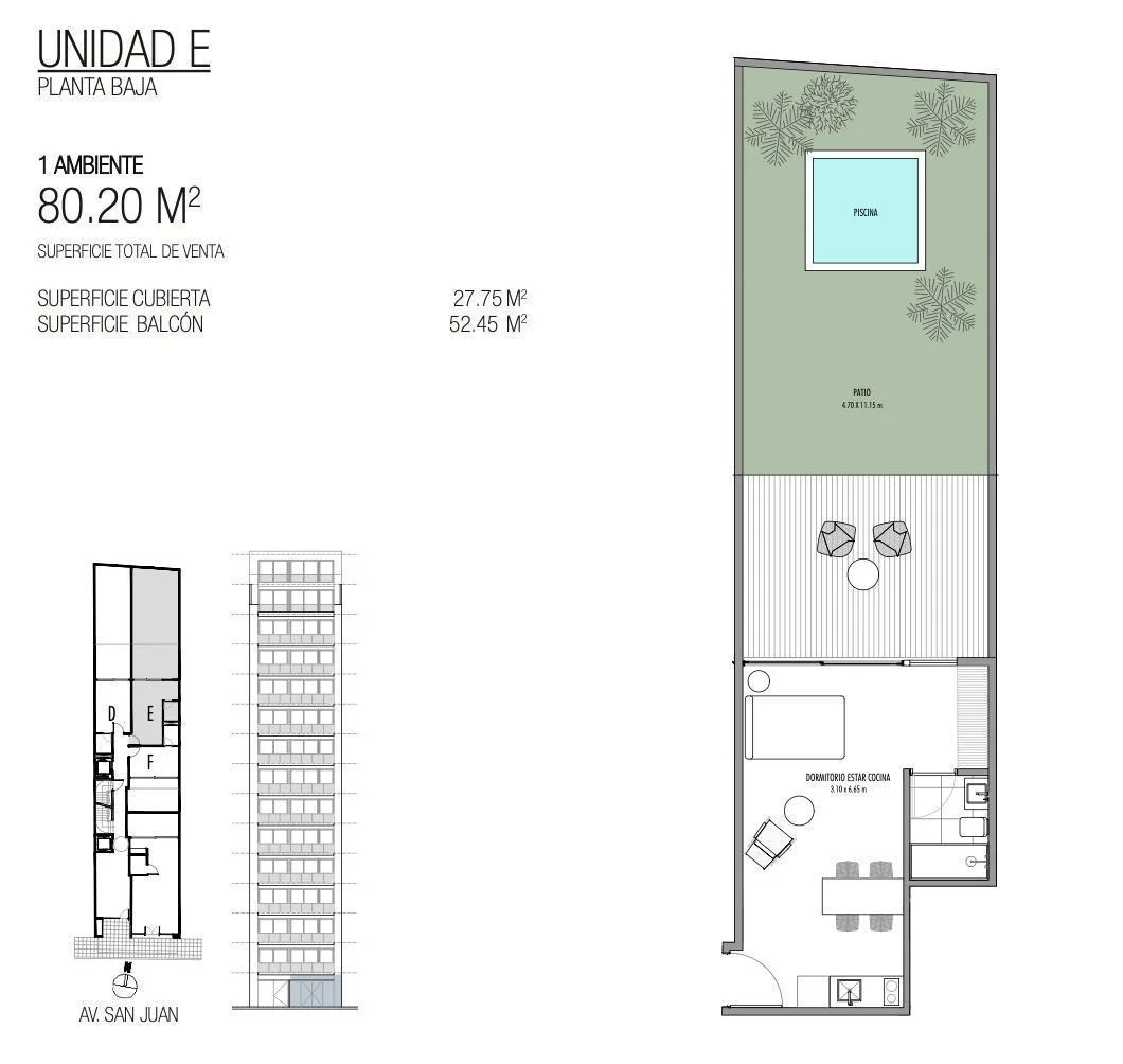 Imagen de la propiedad 1 ambientes ZP 2173767