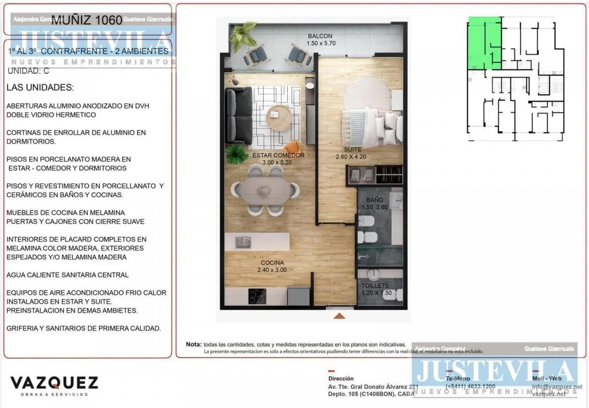Imagen de la propiedad 2 ambientes ZP 2173163
