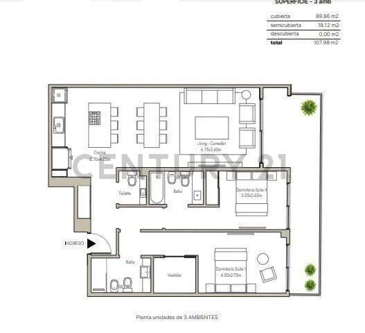 Imagen de la propiedad 3 ambientes ZP 2157606