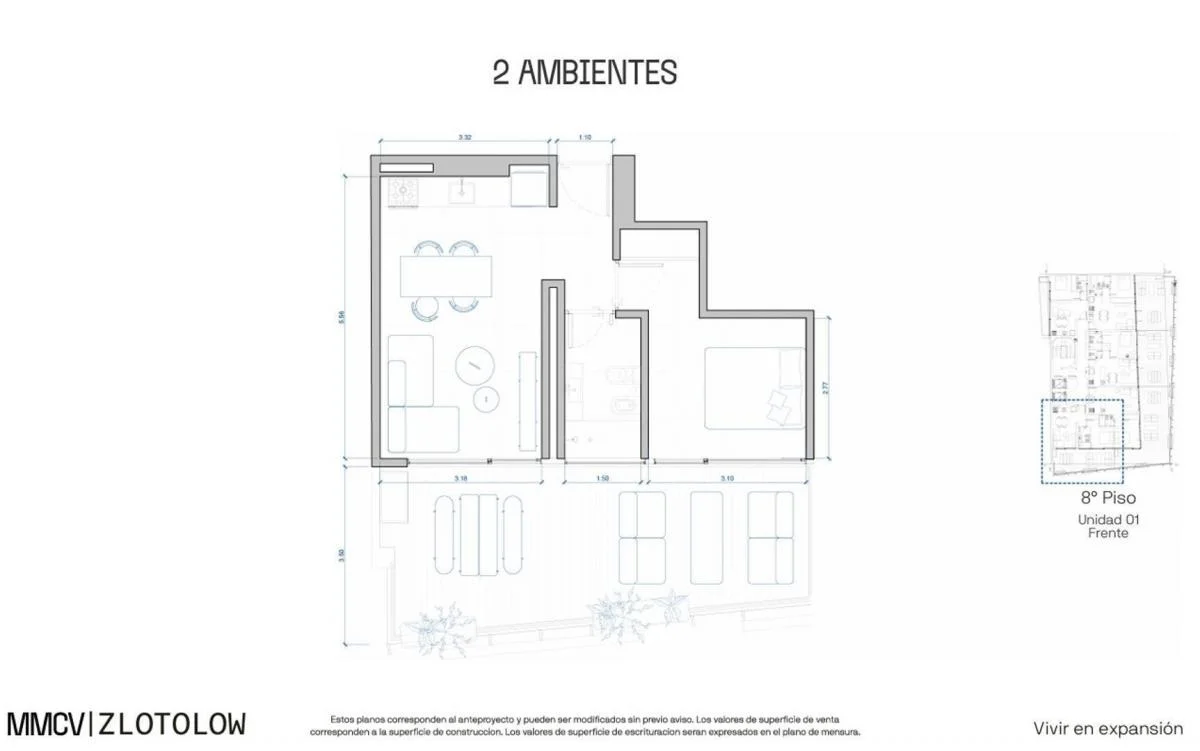 Imagen de la propiedad 2 ambientes ZP 2167670