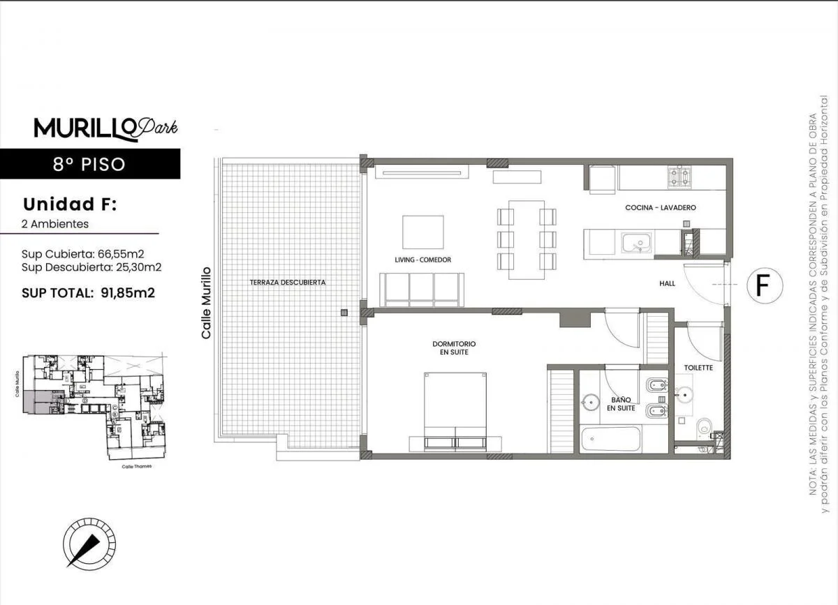 Imagen de la propiedad Murillo Park – 2 ambientes – Unidad F – Ref. 2165232