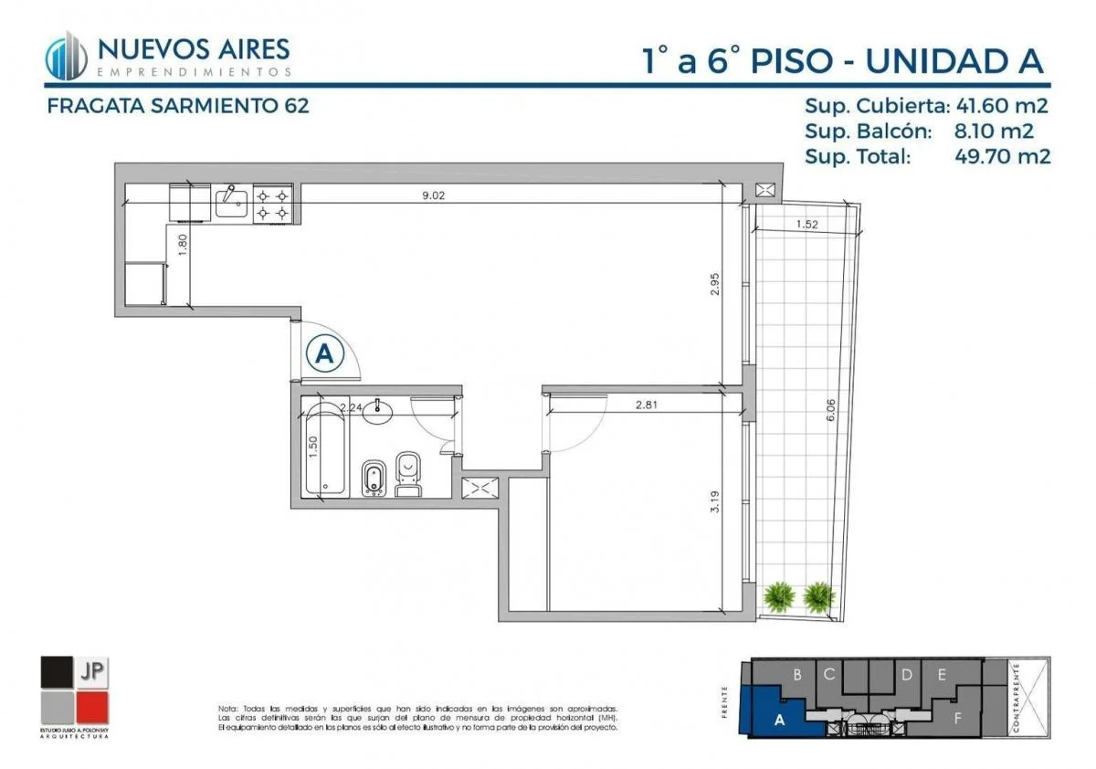 Imagen de la propiedad 2 ambientes ZP 2321746