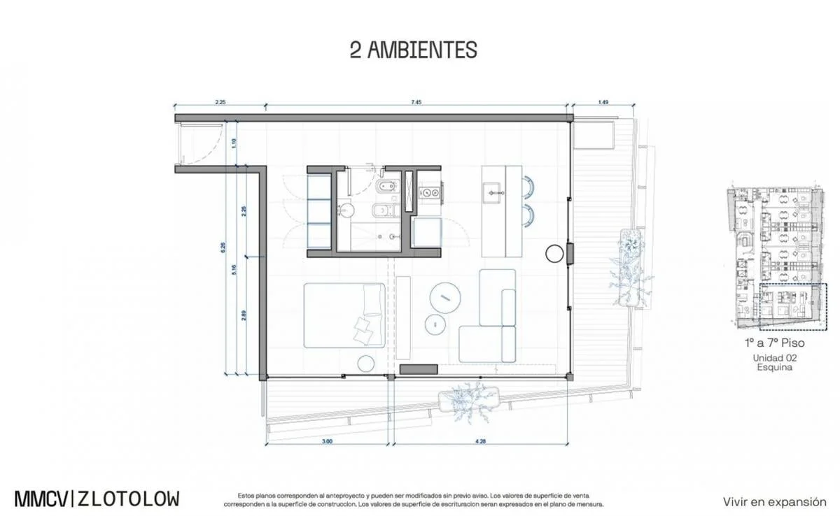 Imagen de la propiedad 2 ambientes ZP 2167632