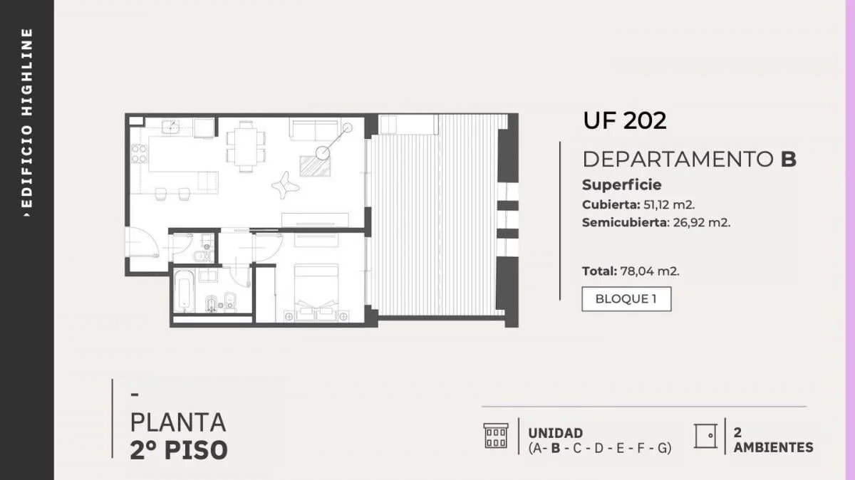 Imagen de la propiedad Highline Caballito – 2 ambientes – Ref. 2164941