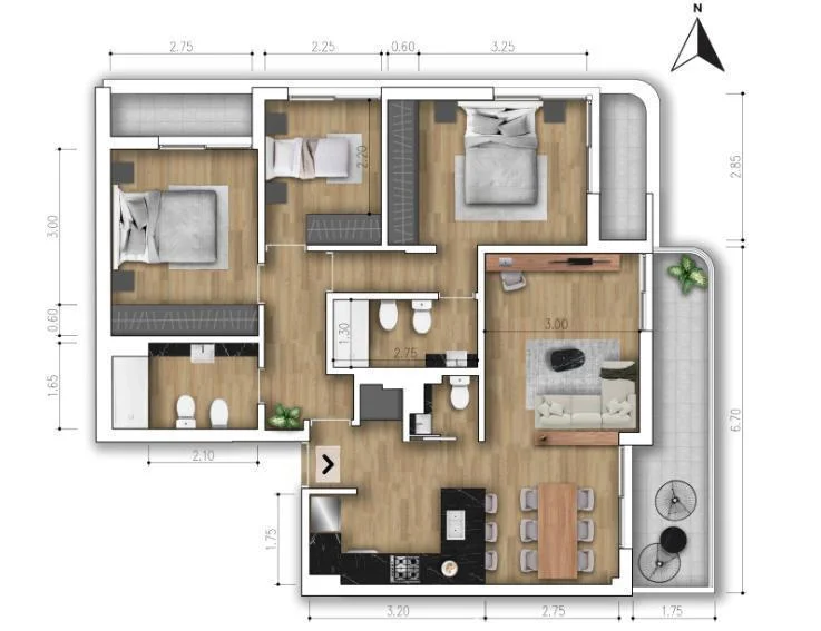 Imagen de la propiedad Corner Land VII – 4 ambientes – Ref. 2165318