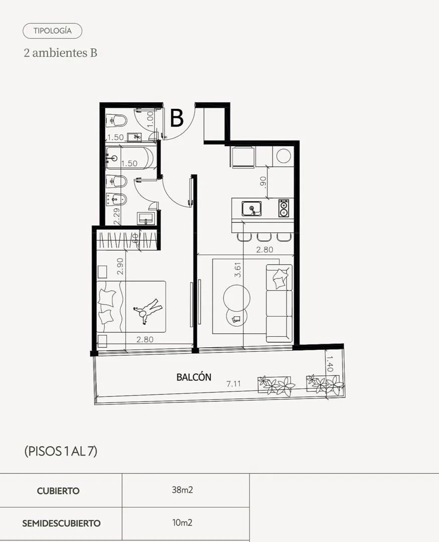 Imagen de la propiedad 2 ambientes ZP 2321874