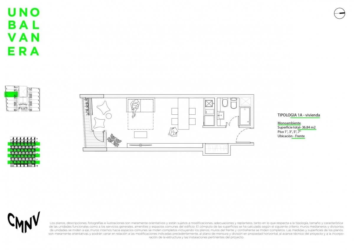 Imagen de la propiedad UNO Balvanera – 1 ambiente – Ref. 2156612