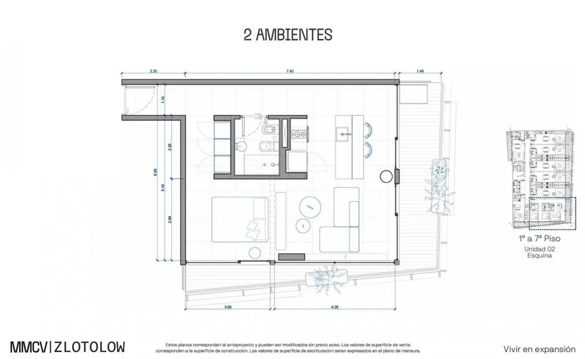 Imagen de la propiedad 2 ambientes ZP 2167674