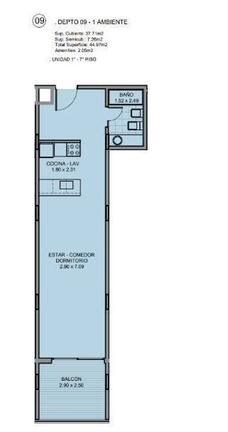 Imagen de la propiedad 1 ambientes ZP 2159390