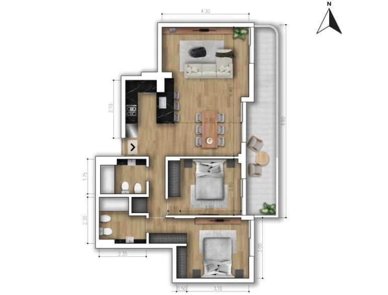 Imagen de la propiedad Corner Land VII – 3 ambientes – Ref. 2165313