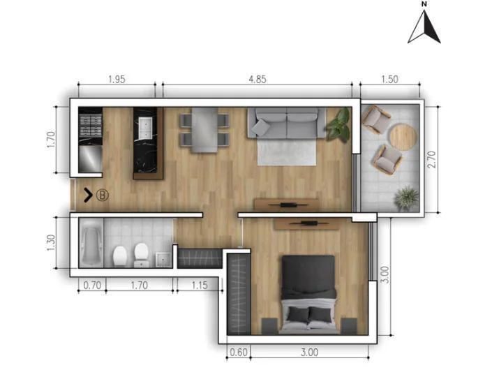 Imagen de la propiedad Corner Land VII – 2 ambientes – Ref. 2165312