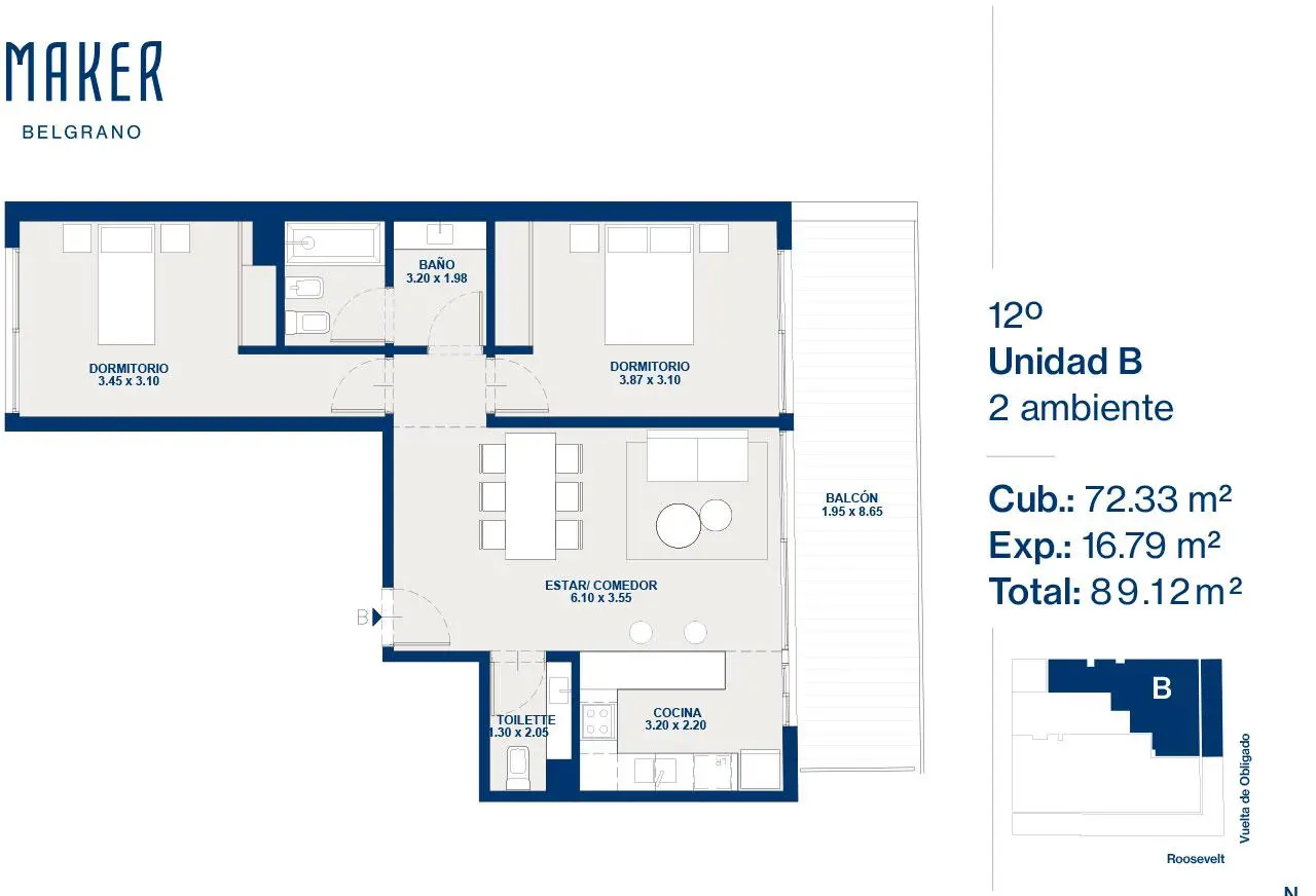 Imagen de la propiedad Vuelta de Obligado 2602 - 12B