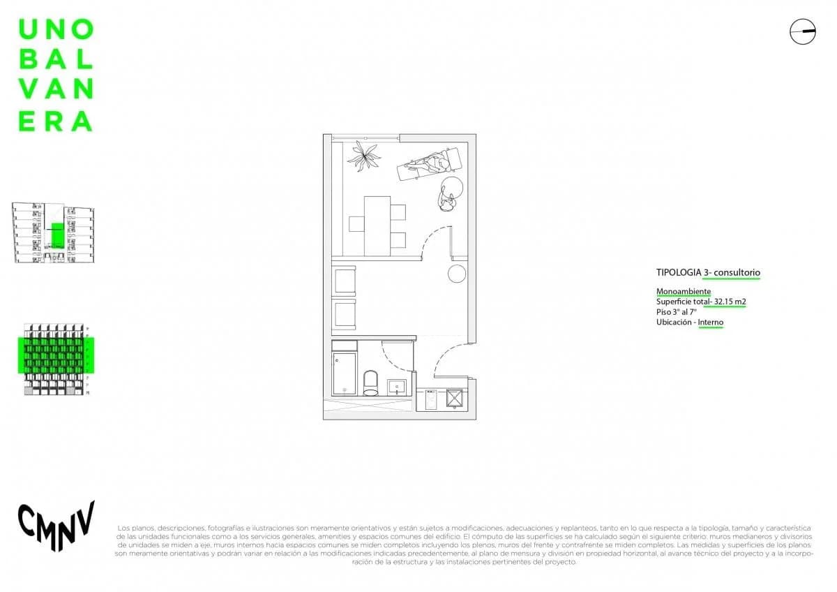 Imagen de la propiedad UNO Balvanera – 1 ambiente – Piso 7 – Ref. 2156627