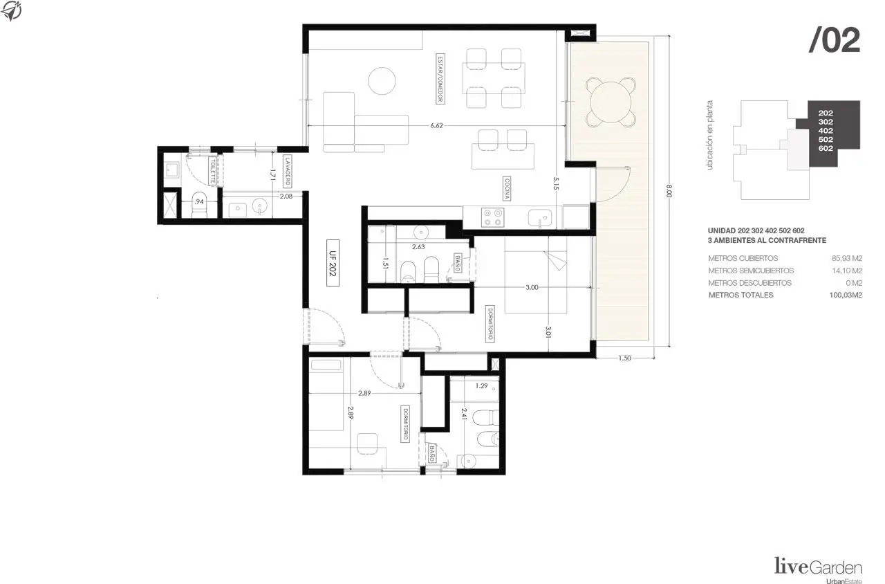 Imagen de la propiedad LIVE GARDEN | Unidad 502