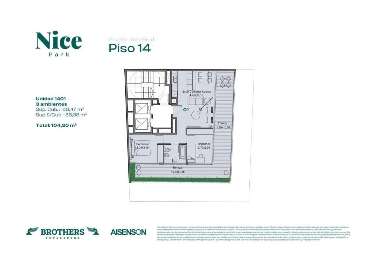 Imagen de la propiedad 3 ambientes ZP 2160564