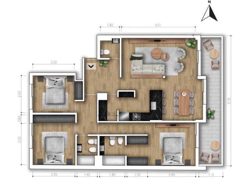 Imagen de la propiedad Corner Land VII – 4 ambientes – Ref. 2165314