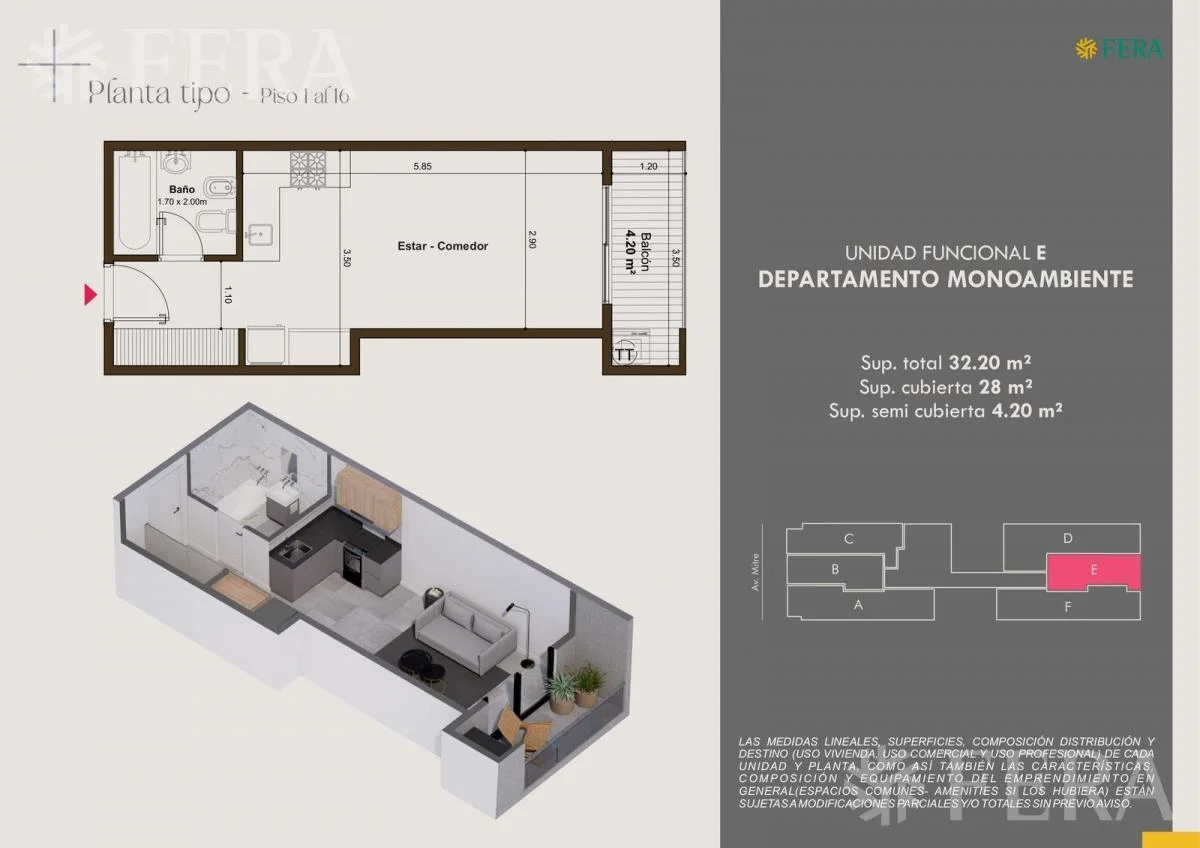 Imagen de la propiedad 1 ambientes ZP 2156887
