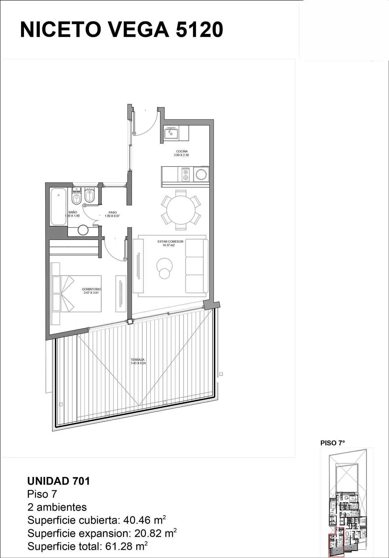 Imagen de la propiedad Niceto Vega 5120 - 701