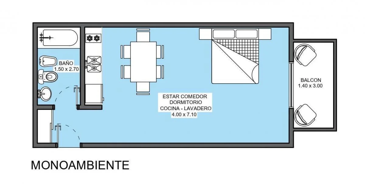 Imagen de la propiedad 1 ambientes ZP 2156558