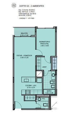 Imagen de la propiedad 2 ambientes ZP 2159436