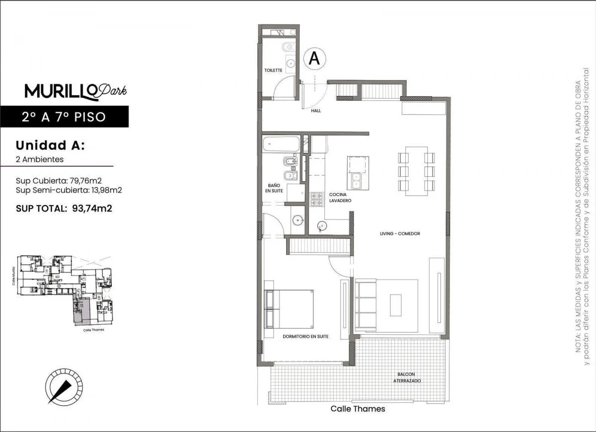 Imagen de la propiedad Murillo Park – 2 ambientes – Unidad A – Ref. 2165235